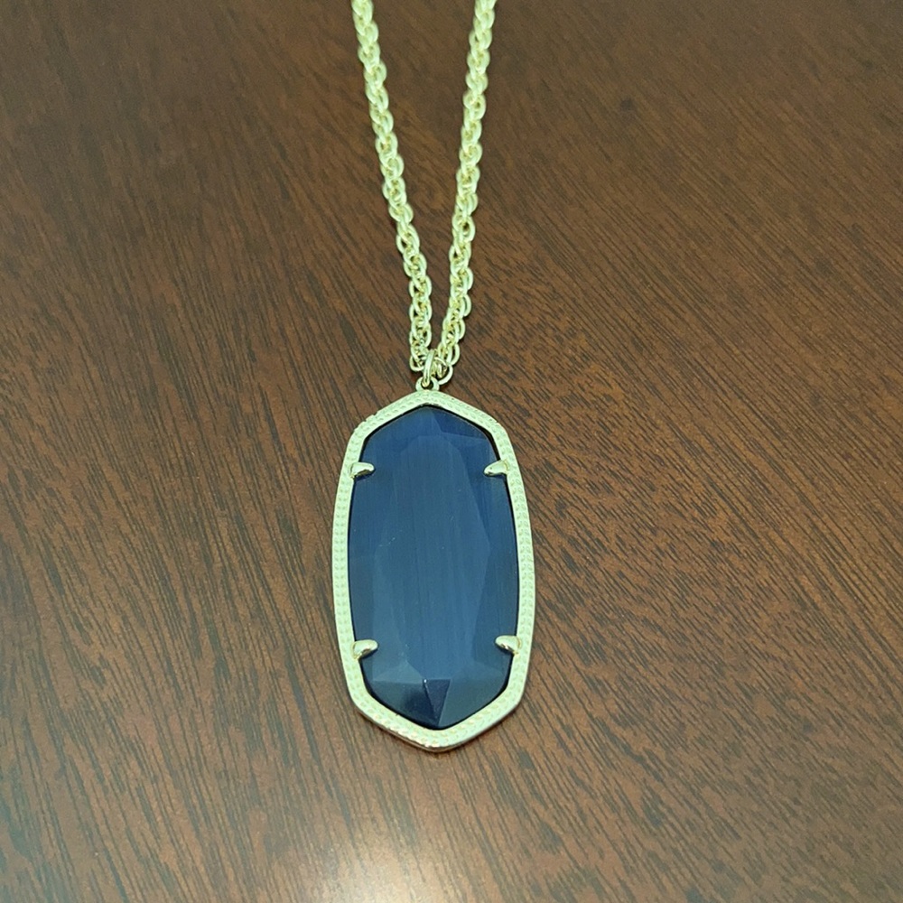 Kendra Scott - Rein Necklace in Navy Cats Eye